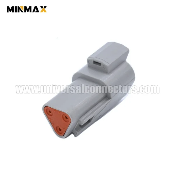dt04 3p male 3 pins component to wire gray battery management system dt auto connector