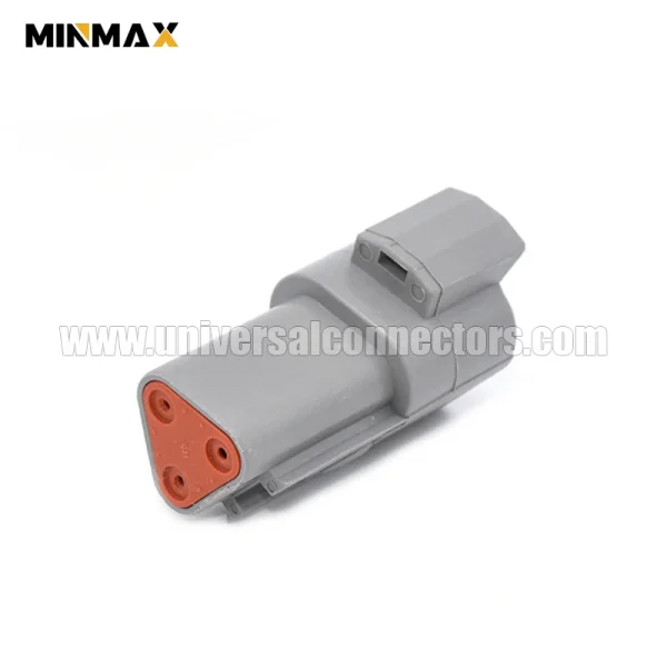 dt04 3p male 3 pins component to wire gray battery management system dt auto connector