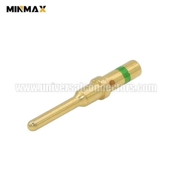pin terminal 0460 215 1631 with green strip male solid contact 2mm² 14awg gold plating for emc,obd