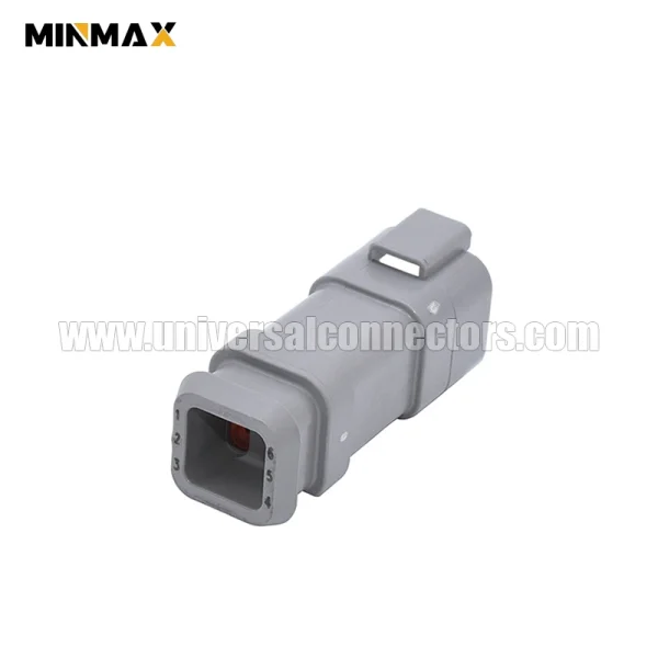 dt04 6p e008 male 6 pins gray long cap electrical excavator dt connector