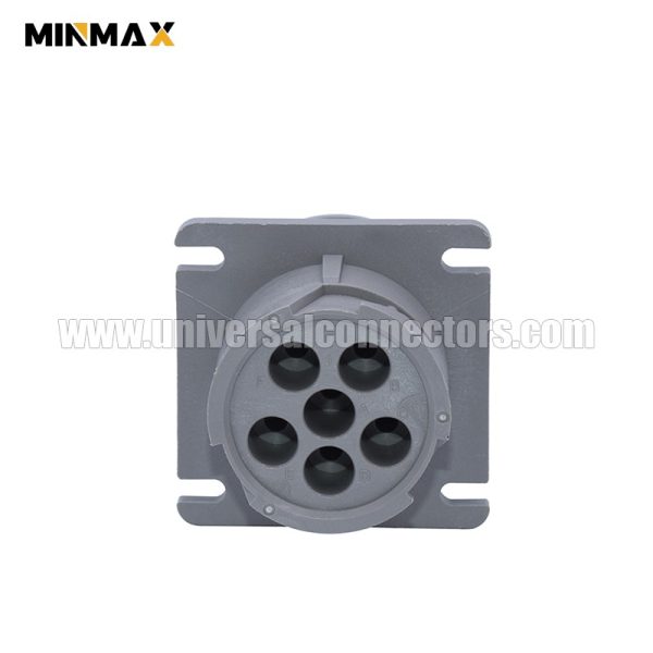 deutsch hd 10 serie hd10 6 96p male 6 pins wire to panel, gray flange mount automotive connector for actuator