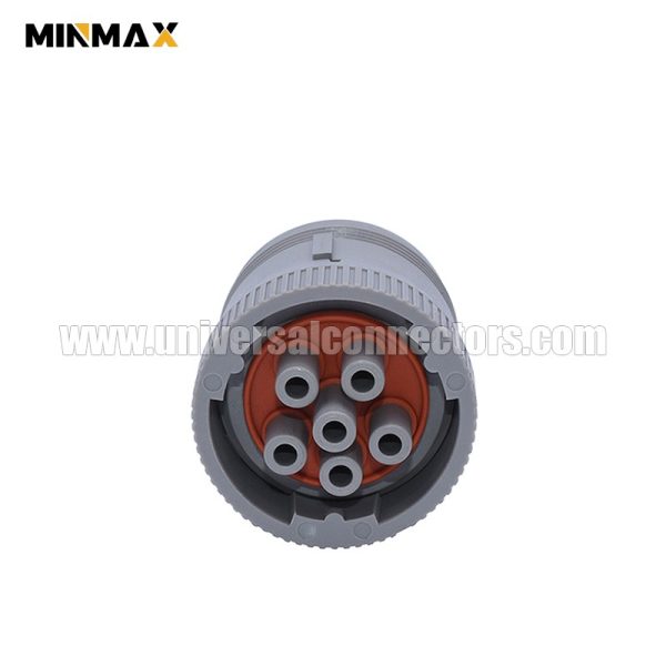 deutsch hd 10 serie hd16 6 96s female 6 poles wire to wire, sealable, gray, waterproof electrical plug for bms