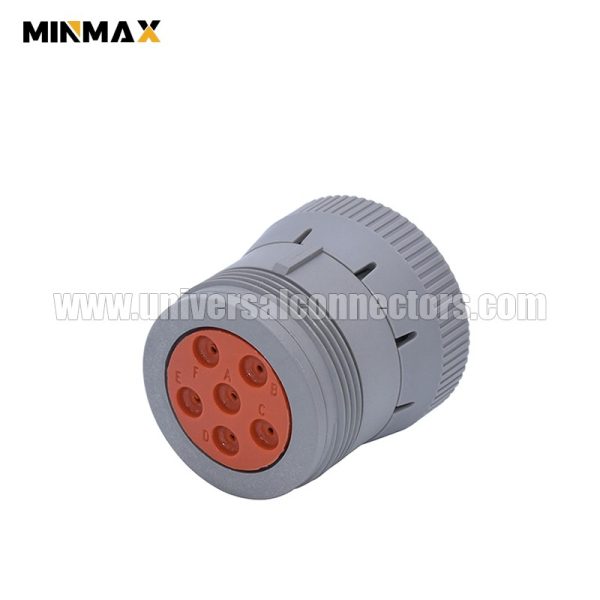 deutsch hd 10 serie hd16 6 96s female 6 poles wire to wire, sealable, gray, waterproof electrical plug for bms