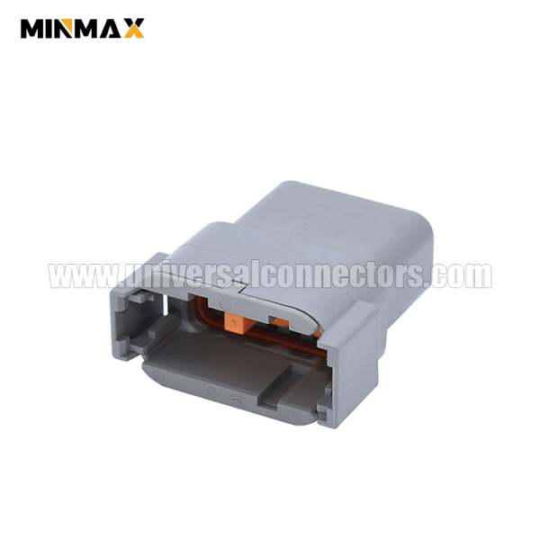 dtm04 12pa male 12 pins sealed gray cable housing dtm connector