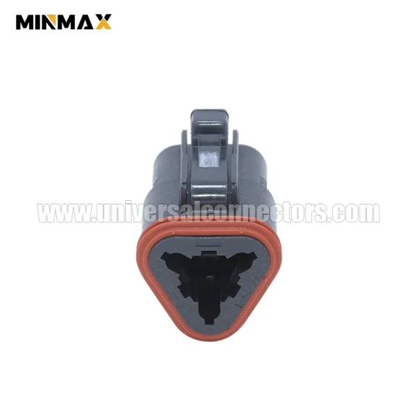 dt06 3s e004 at06 3s blk female 3 pins waterproof connector sealable black oxygen sensor