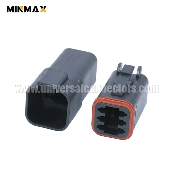 dt06 6s e004 at06 6s blk female 6 pins waterproof gray dt connector cable wire new energy vehicles