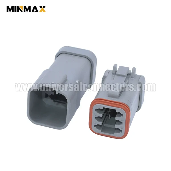 dt06 6s e003 at06 6s ec01 female 6 pins gray short cap waterproof dt connector mining vehicle