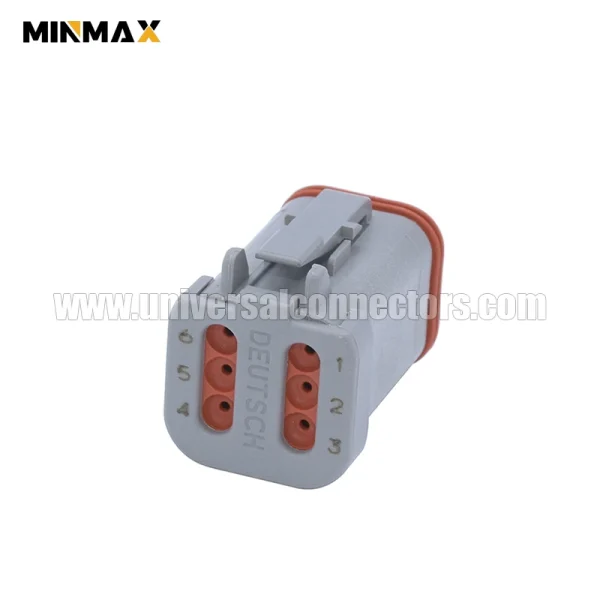 dt06 6s e003 at06 6s ec01 female 6 pins gray short cap waterproof dt connector mining vehicle