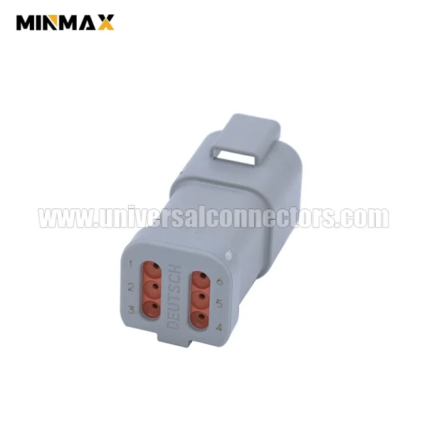 dt04 6p e003 at04 6p ec01 male 6 pins gray short cap waterproof dt engine wiring harness connector