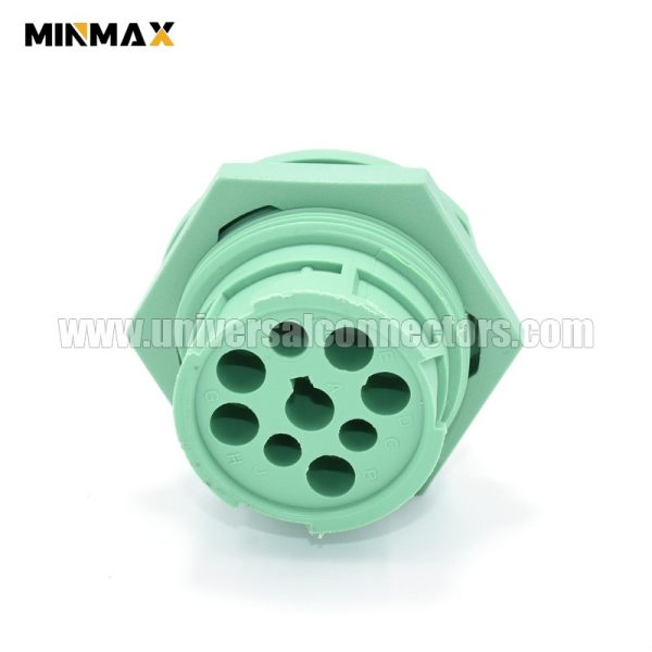 deutsch hd 10 serie hd10 9 1939p bp03 male 9 wire to wire, sealable, green holes waterproof cable connectors for truck