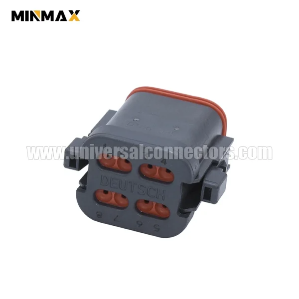 dt06 08sa e005 at06 08sa ecblk female 8 pins black wire & cable plug housings led headlights dt connector