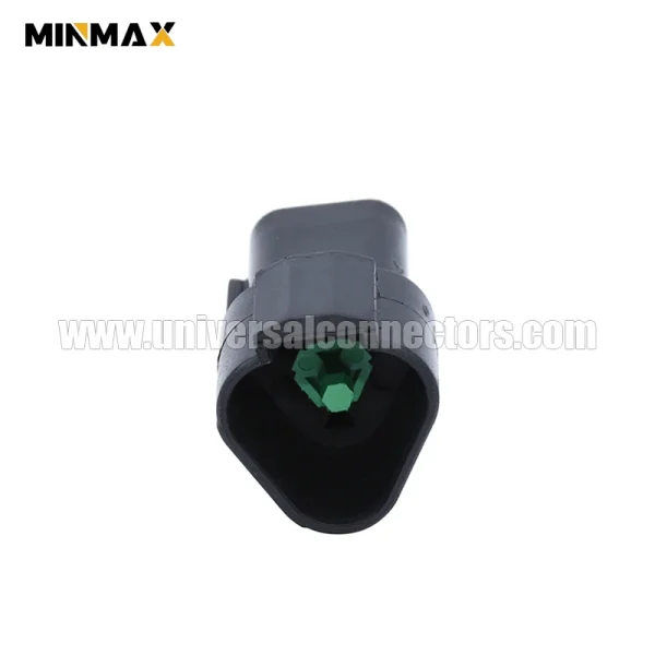 dt04 3p e004 male 3 pins sealable black housing marine electronics