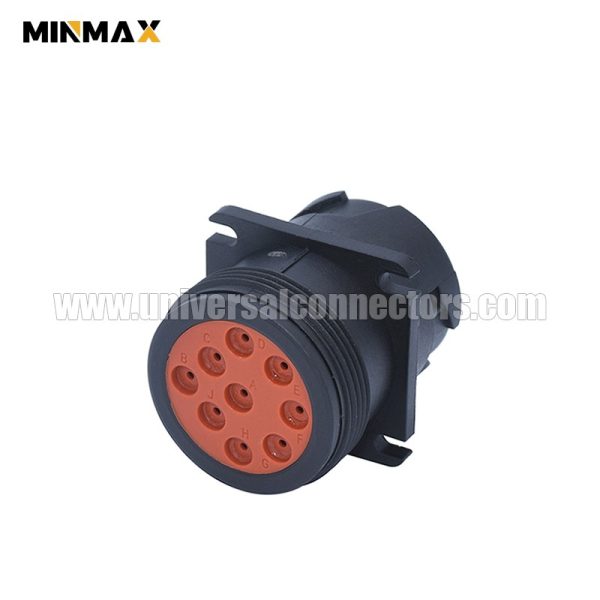 deutsch hd10 hd10 9 1939p male 9 pins waterproof flange mount black electric wire plug for sensor