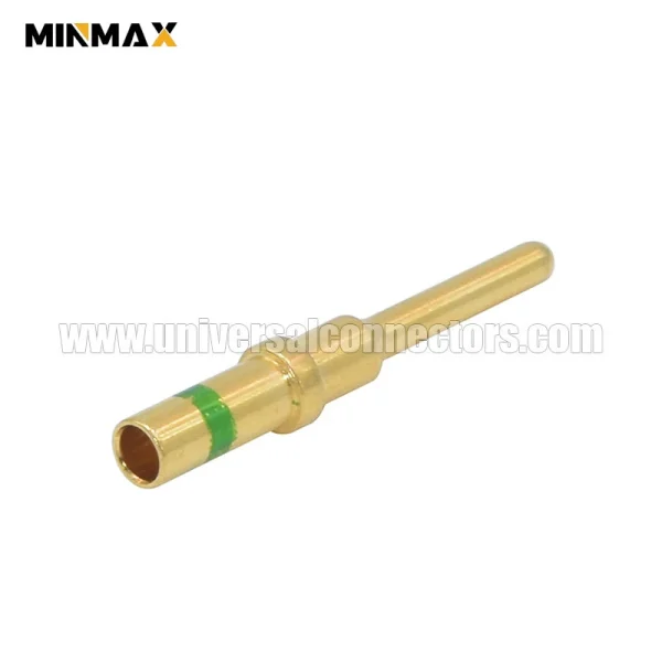 pin terminal 0460 215 1631 with green strip male solid contact 2mm² 14awg gold plating for emc,obd