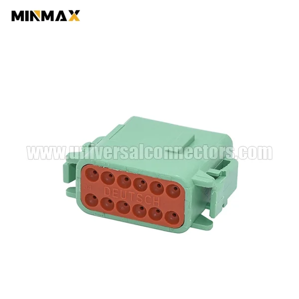 dtm06 12sc female 12 pins wire to wire automotive green drones connector