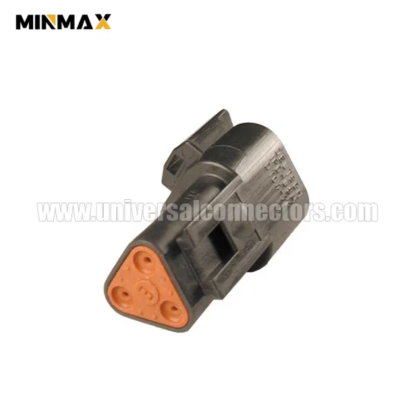 dt04 3p ce02 male 3 pin in line free hanging black dt connector tcu signal interface