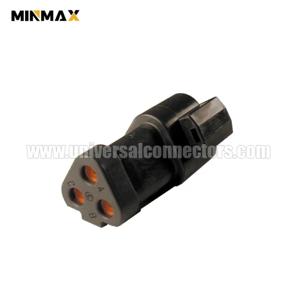 dt04 3p ce03 male 3 pins sealable black dt housing connector for oxygen sensor connection