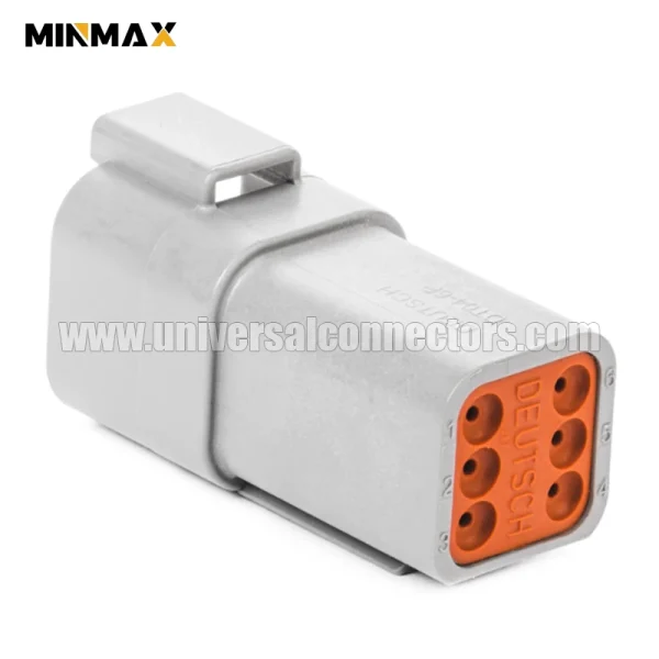 dt04 6p male 6 pins male auto receptacle waterproof rail traffic dt connector
