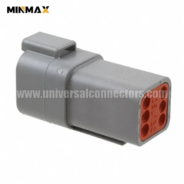 dt04 6p male 6 pins male auto receptacle waterproof rail traffic dt connector