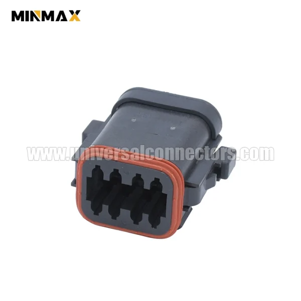 dt06 08sa e005 at06 08sa ecblk female 8 pins black wire & cable plug housings led headlights dt connector