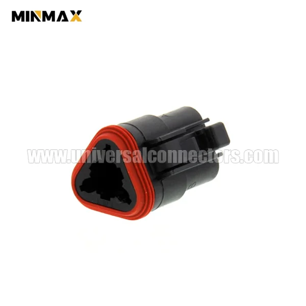dt06 3s p012 female 3 pinswaterproof dt connector black for new energy vehicles