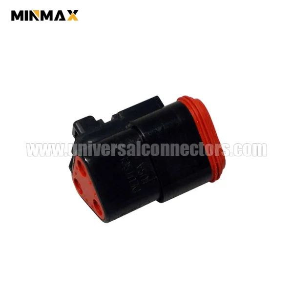 dt06 3s p012 female 3 pinswaterproof dt connector black for new energy vehicles