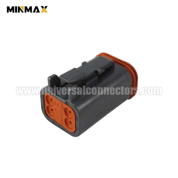 dt06 4s ce02 female 4 pins black e seal waterproof electrical dt mining vehicle connector