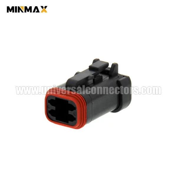 dt06 4s ce05 female 4 pins e seal short cap black waterproof automotive o2/oxygen sensor dt connector