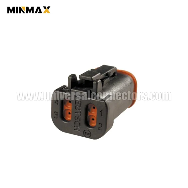 dt06 4s ce05 female 4 pins e seal short cap black waterproof automotive o2/oxygen sensor dt connector