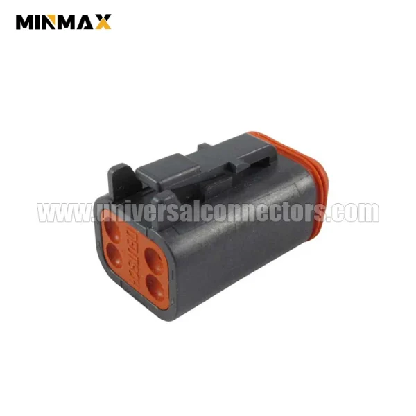 dt06 4s p012 female 4 pins jacket waterproof black oil pressure sensor dt connector
