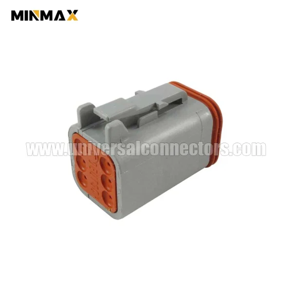 dt06 6s c015 female 6 pins gray e seal waterproof electrical harvester dt connector