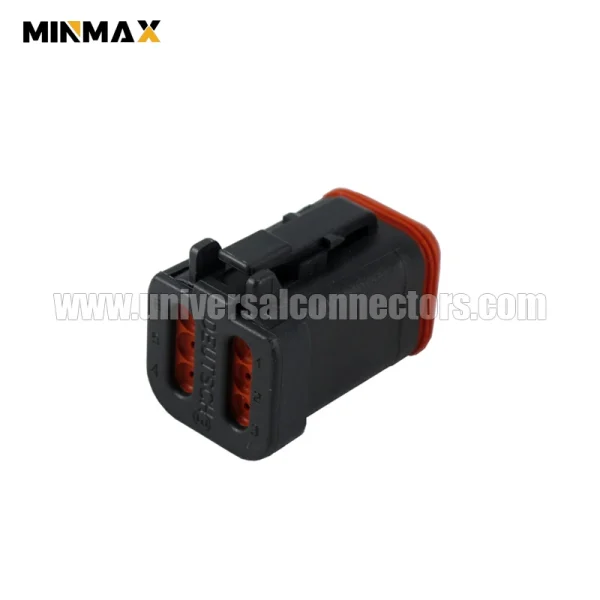 dt06 6s ce05 female 6 pins auto connector sealable black housing chassis control system dt connector