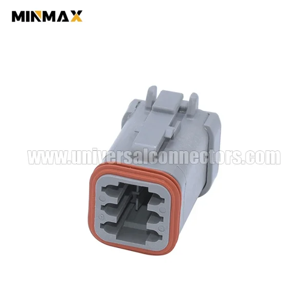 dt06 6s e003 at06 6s ec01 female 6 pins gray short cap waterproof dt connector mining vehicle