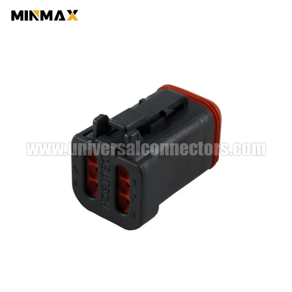 dt06 6s ep06 female 6 pins black short cap electrical jacket motor controller dt connector