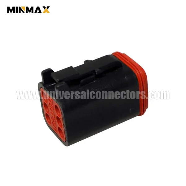 dt06 6s p012 female 6 pins black automobile inverter dt connector