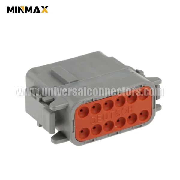 dtm06 12sa female 12 pins sealed gray cable housing dtm connector