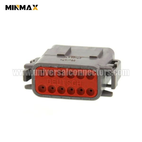 dtm06 12sa female 12 pins sealed gray cable housing dtm connector