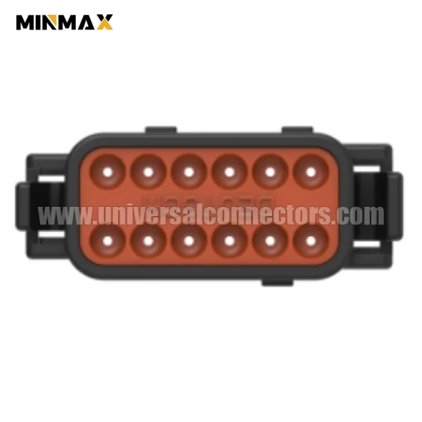 dtm06 12sa ee04 female 12 pins black automobile connector with pin terminal