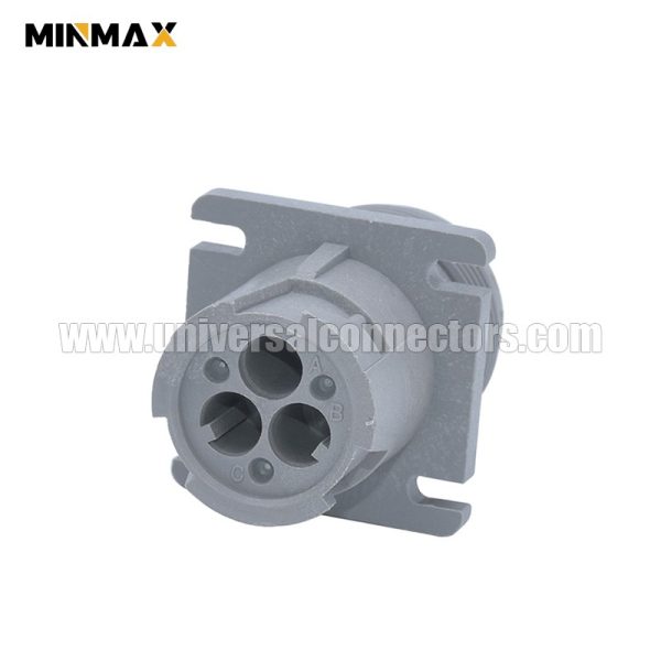 deutsch hd 10 serie hd10 3 96p male wire to panel, sealable, gray 3 pins automotive flange mount connector for plc controller