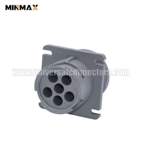 deutsch hd 10 serie hd10 6 96p male 6 pins wire to panel, gray flange mount automotive connector for actuator
