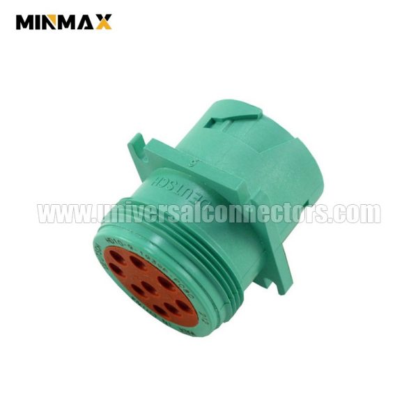 deutsch hd 10 serie hd10 9 1939p p080 male, wire to panel, sealable, green 9 pins male automotive plug for mining machine