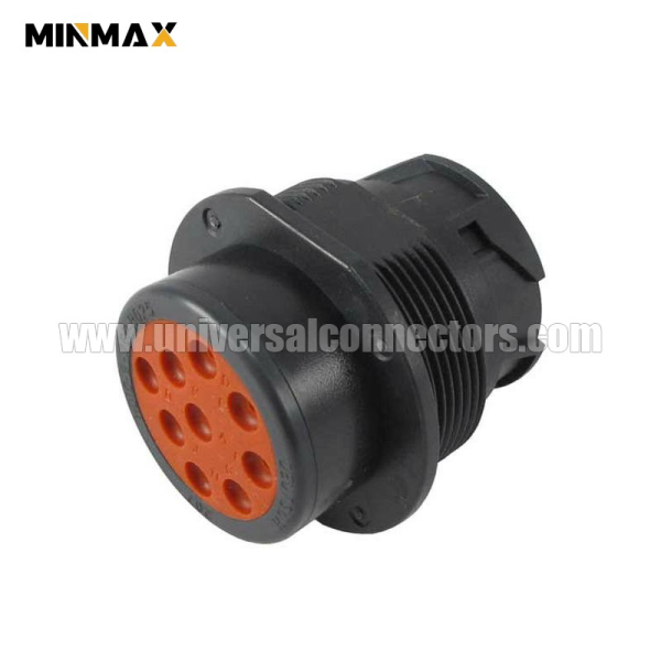 deutsch hd 10 hd10 9 96p b025 wire to wire, sealable, black male 9 pins automotive electrical connector for agricultural irrigation system