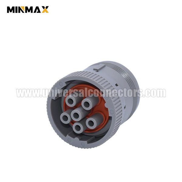 deutsch hd 10 serie hd16 6 96s female 6 poles wire to wire, sealable, gray, waterproof electrical plug for bms
