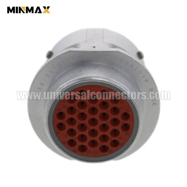 hd34 24 31pe male 31 pin waterproof electrical gray connector for automotive