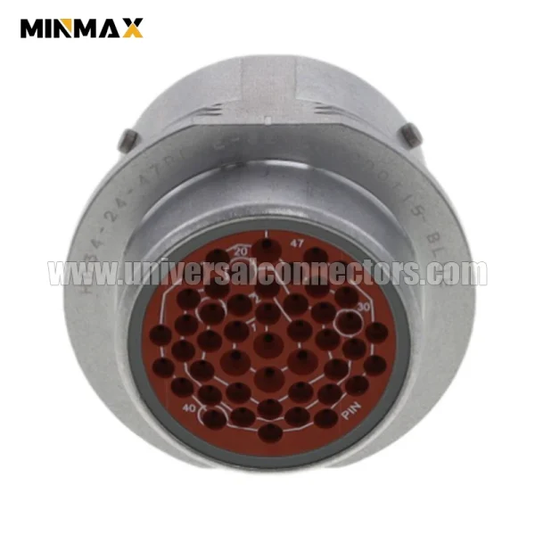 hd34 24 47pe male 47 pin deutsch dt gray waterproof connector for mining vehicle