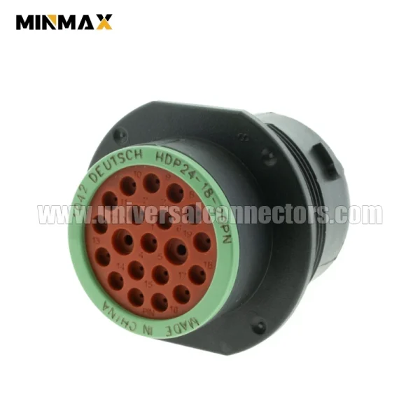 deutsch hdp20 hdp24 18 20pn wire to wire, sealable, black male 20 pins blade wiring connector for automotive electrical