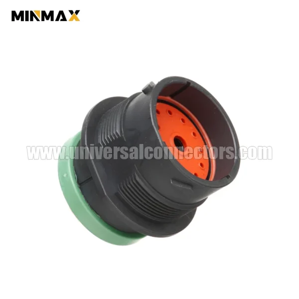 deutsch hdp20 hdp24 24 14pn wire to wire, sealable, black male 14 pins blade waterproof connector for solar system