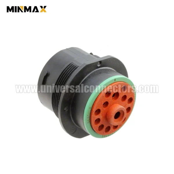 deutsch hdp20 hdp24 24 14pn wire to wire, sealable, black male 14 pins blade waterproof connector for solar system