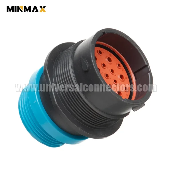 hdp24 24 19pe l015 male 19 pin electrical black waterproof connector for mining vehicle