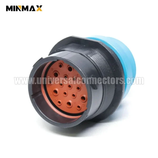 hdp24 24 19pe l015 male 19 pin electrical black waterproof connector for mining vehicle
